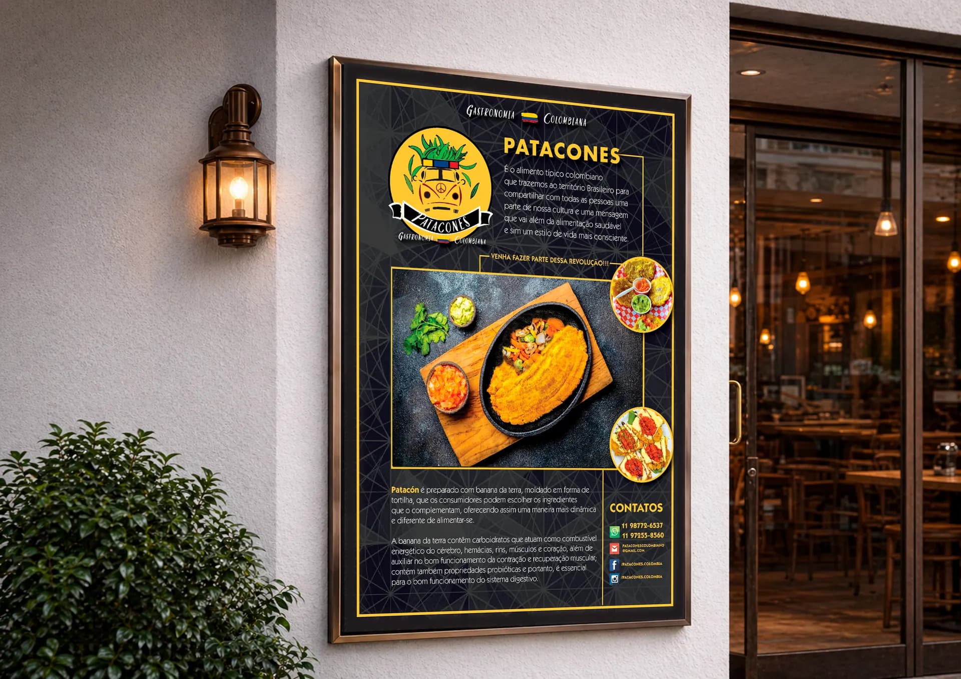 Banner para Restaurante Colombiano - Portfólio Abner Simão Design
