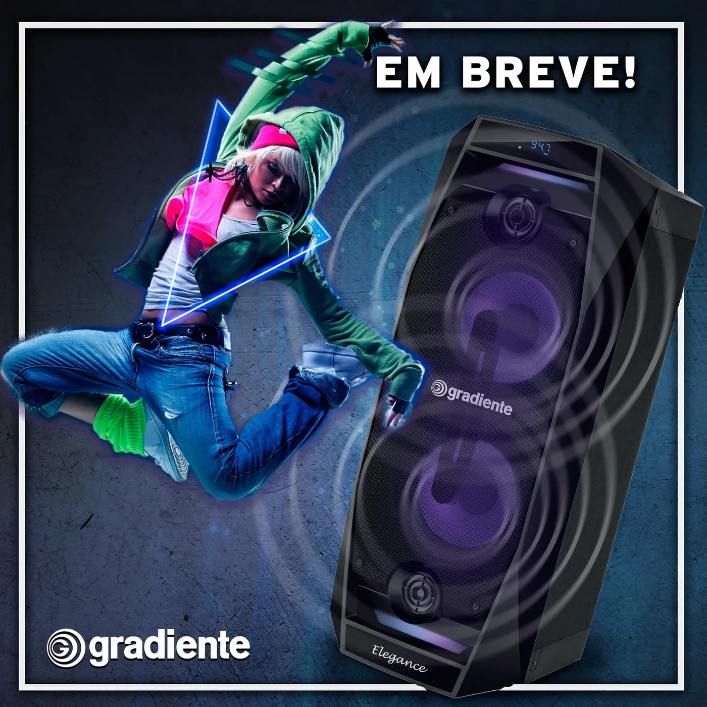 Social Media e Anúncio Digital Boombox Gradiente