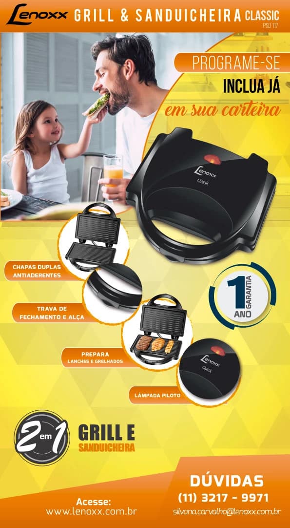 E-mail Marketing Promocional Linha Grill Lenoxx