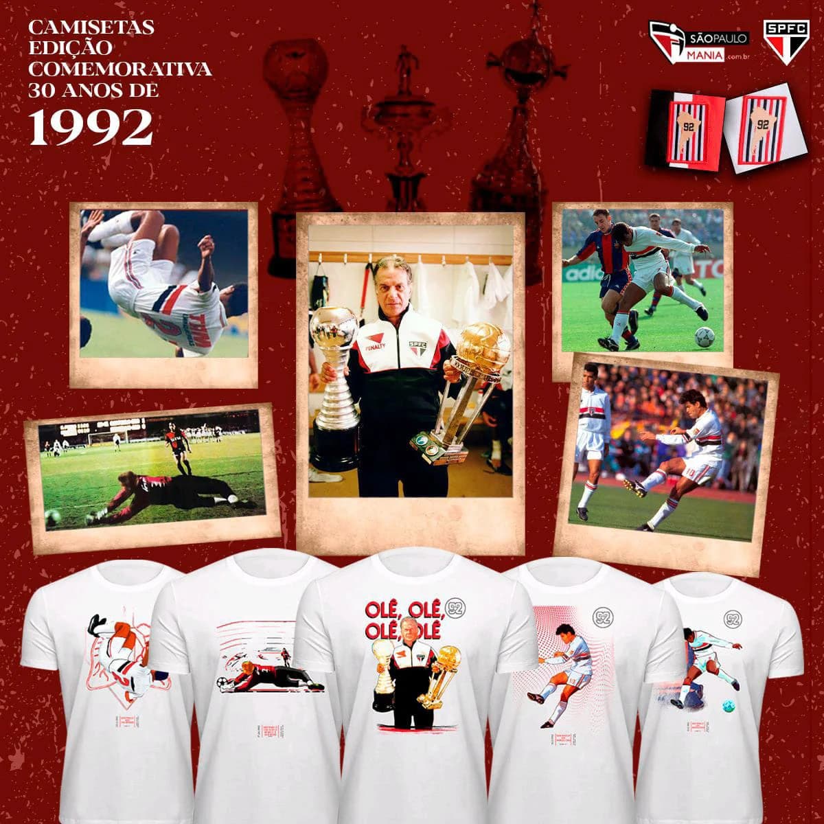 Ilustração Oficial SPFC 1992 Wacom