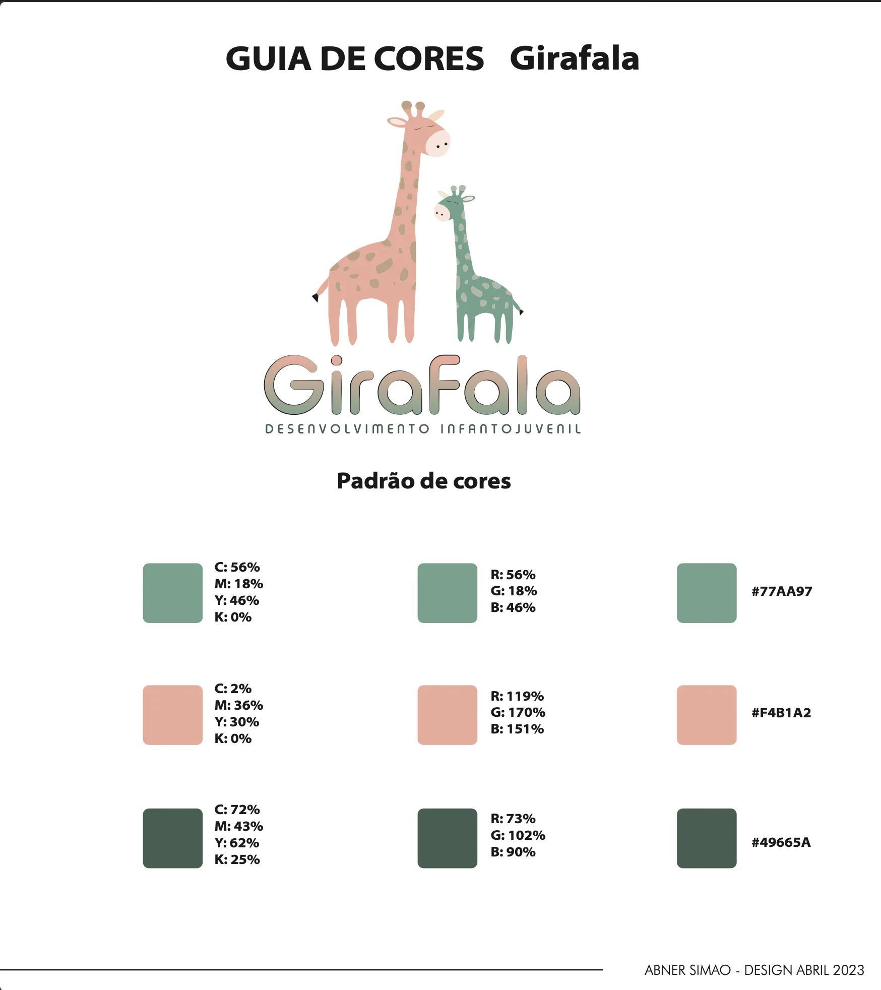 Guia de cores e tipografia GiraFala