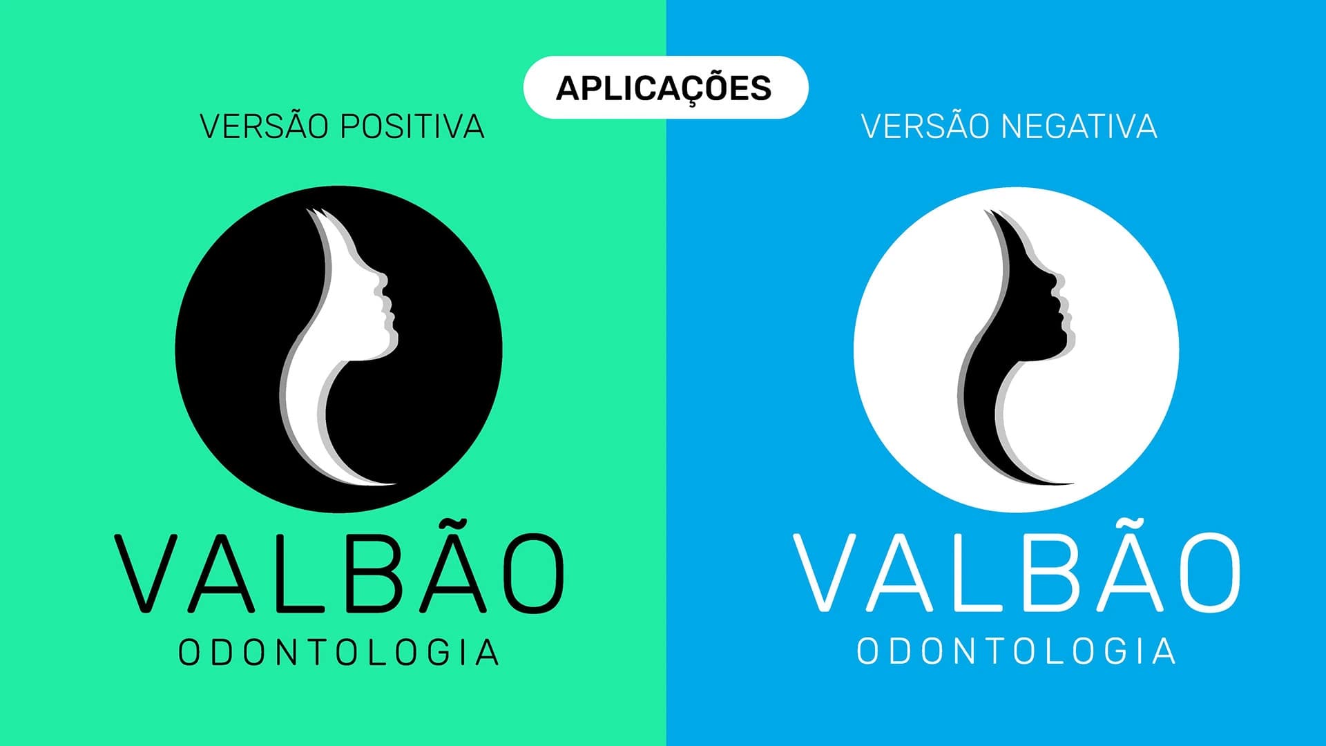Aplicações da identidade visual da Valbão Odontologia