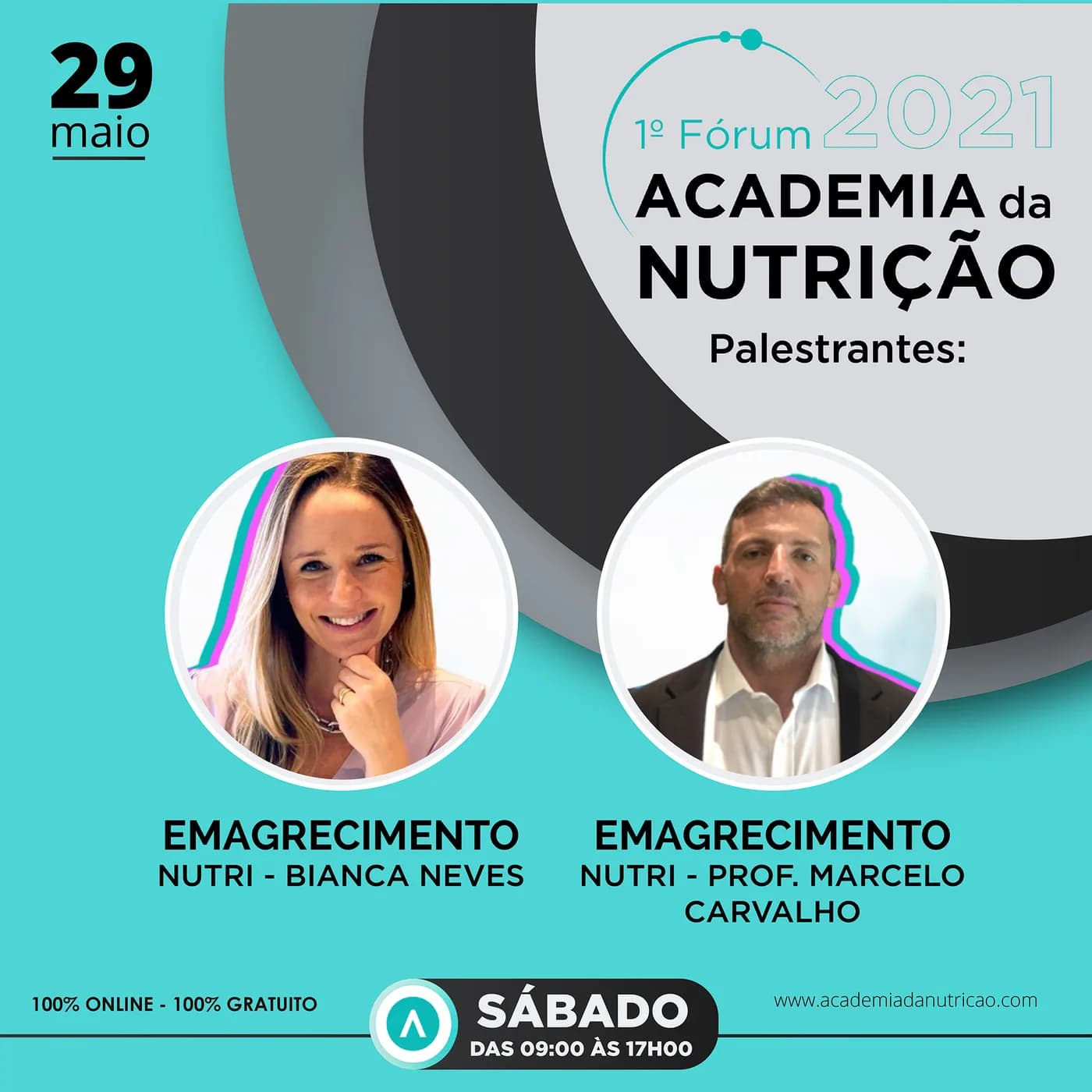 Interface Digital Academia da Nutrição Fórum